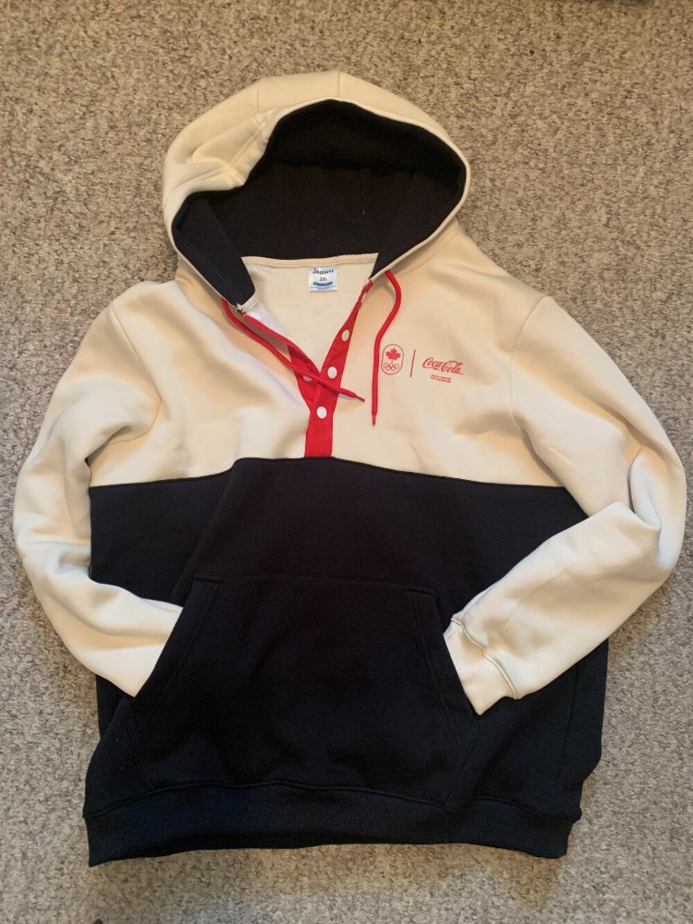 🍁2026 Canadian Olympic🍁 Coca Cola Branded hooded Sweatshirt Unisex 2XL Rare🍁